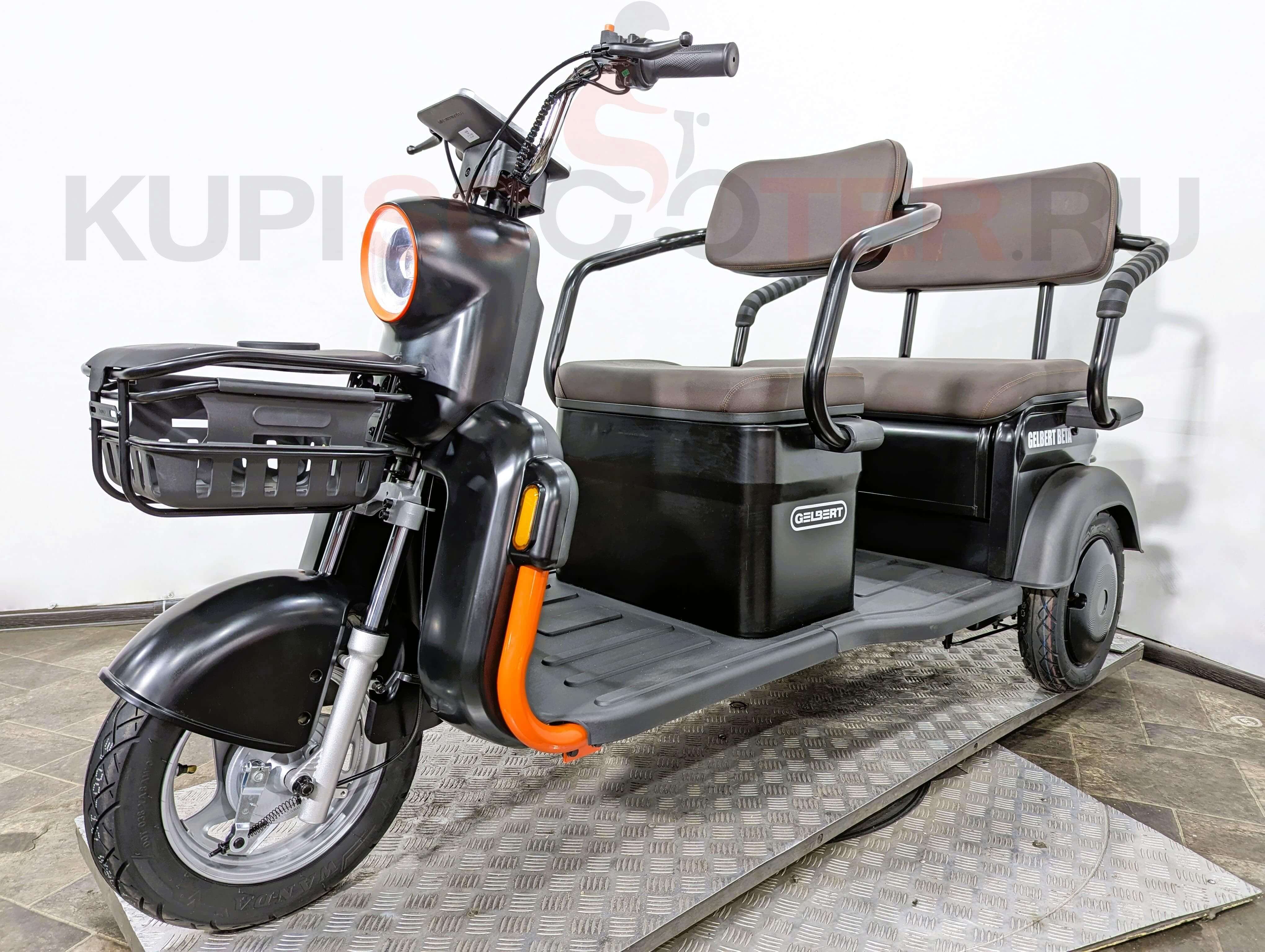 Электротрицикл Rutrike Gelbert Beta 60V 800Вт черный (арт. rutrike-gelbert-beta-60v-black)